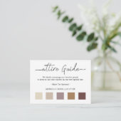Codenummer des Hochzeitfarbenkleids Begleitkarte (Stehend Vorderseite)