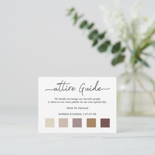 Codenummer des Hochzeitfarbenkleids Begleitkarte (Stehend Vorderseite)