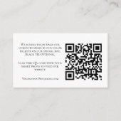 Codenummer für Hochzeitskleidung QR-Code Begleitkarte (Rückseite)