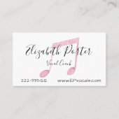 Codenummer für Wasserfarben - Musikalische Anmerku Visitenkarte (Vorderseite)