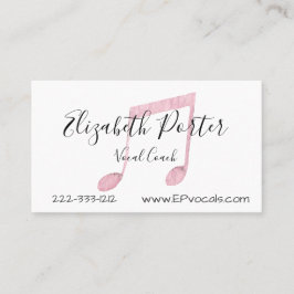 Codenummer für Wasserfarben - Musikalische Anmerku Visitenkarte