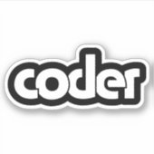 Coder-Aufkleber Aufkleber (Vorderseite)