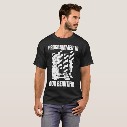 Coder Beautiful Developer Software Programmierung T-Shirt (Vorne ganz)