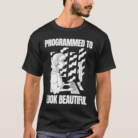 Coder Beautiful Developer Software Programmierung T-Shirt (Vorderseite)