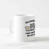 Coder Cat Programmer Funny Computer Scientist Kaffeetasse (Vorderseite Links)