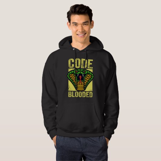 Coder coding coder computer snake developer hoodie (Vorne ganz)