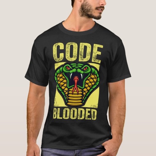 Coder coding coder computer snake developer T-Shirt (Vorderseite)