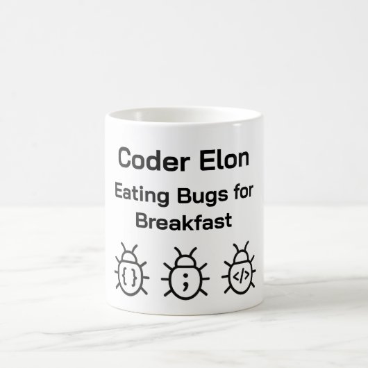 Coder Coffee Tasse - Essbugs zum Frühstück (Mittel)