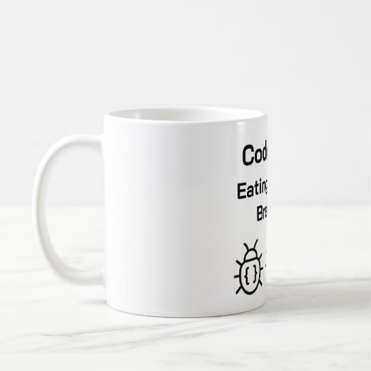 Coder Coffee Tasse - Essbugs zum Frühstück (Links)