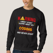 Coder Computer Language Coding Joke Graphic Sweatshirt (Vorderseite)