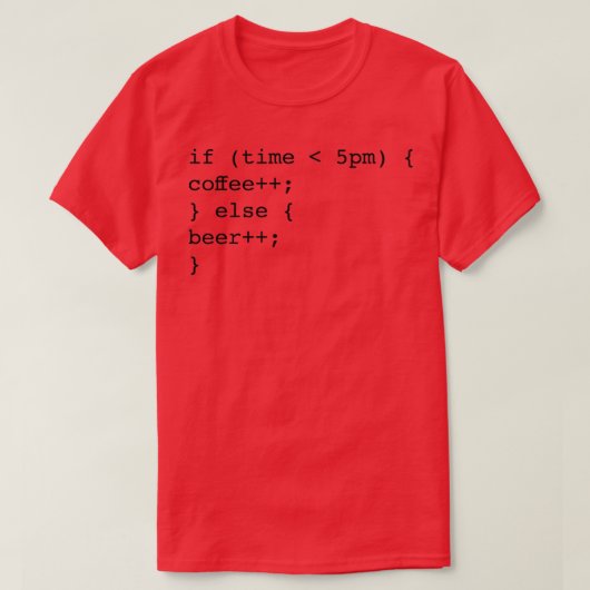Coder Computer Science Coffee Beer T-Shirt (Design vorne)
