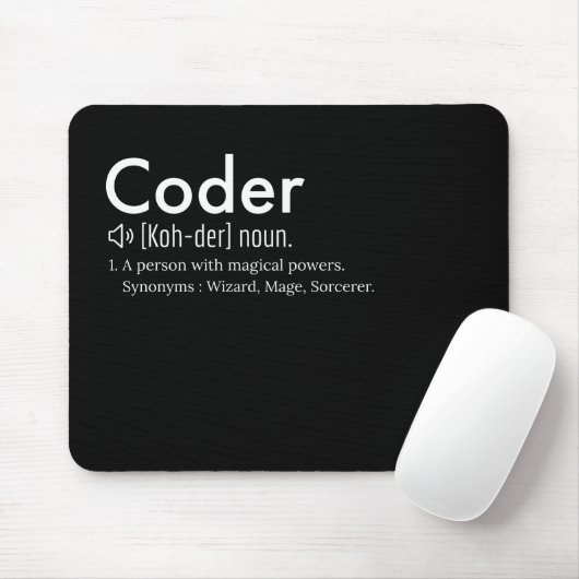 Coder Definition - Programmiersprachenfreunde Mousepad (Mit Mouse)