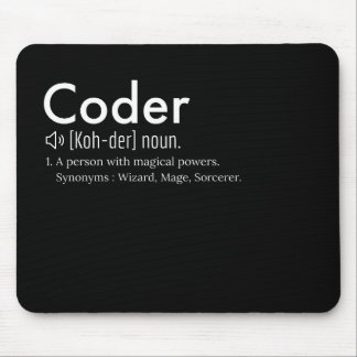 Coder Definition - Programmiersprachenfreunde Mousepad