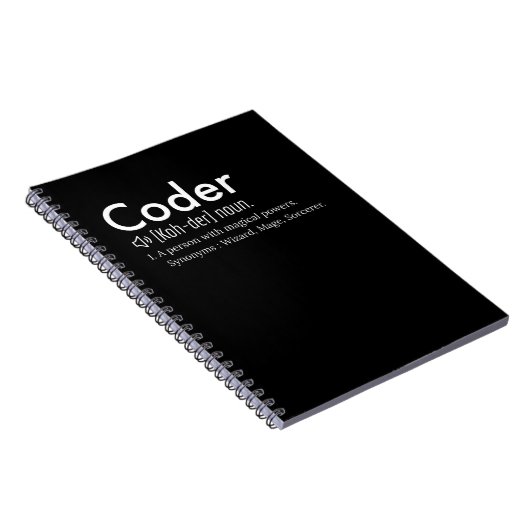 Coder Definition - Programmiersprachenfreunde Notizblock (Rechte Seite)