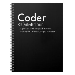 Coder Definition - Programmiersprachenfreunde Notizblock