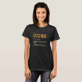 Coder Definition Tech Support Chat Funny Programm T-Shirt (Vorne ganz)