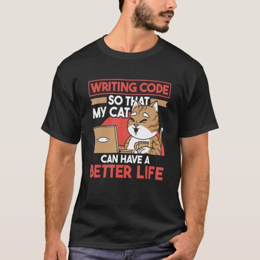 Coder Entwickler Software-Ingenieur Coding Cat Pro T-Shirt (Vorderseite)