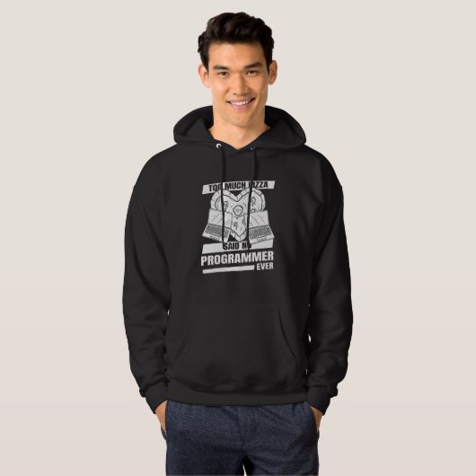 Coder Entwickler Softwareingenieur Pizza Programm Hoodie (Vorne ganz)