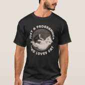 Coder Feline Developer Software Engineer Cat Prog T-Shirt (Vorderseite)