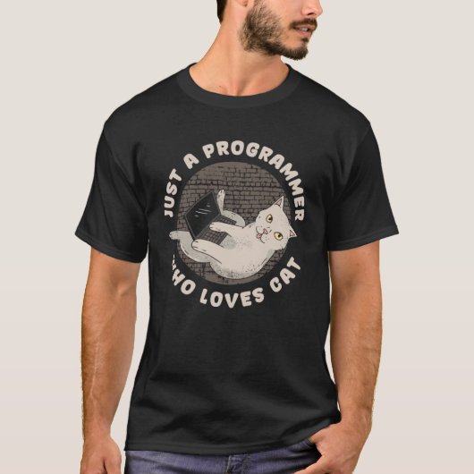 Coder Feline Developer  Software Engineer Cat Prog T-Shirt (Vorderseite)