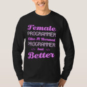 Coder Female Developer Coding Software Engineer Pr T-Shirt (Vorderseite)