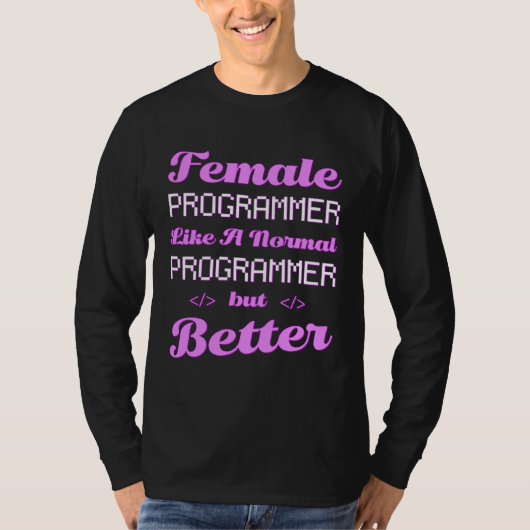 Coder Female Developer Coding Software Engineer Pr T-Shirt (Vorderseite)