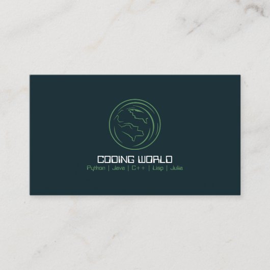 Coder für künstliche Intelligenz Visitenkarte (Vorderseite)