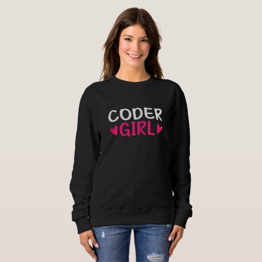 Coder Girl, Coding Software Computerprogrammierung Sweatshirt (Vorne ganz)