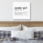 Coder Girl Leinwanddruck (Insitu (Schlafzimmer))