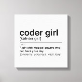 Coder Girl Leinwanddruck (Vorderseite)