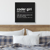 Coder Girl Leinwanddruck (Insitu (Schlafzimmer))