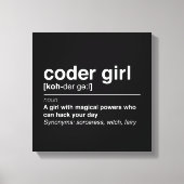 Coder Girl Leinwanddruck (Vorderseite)