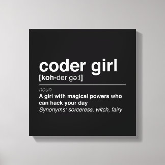 Coder Girl Leinwanddruck