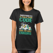 Coder Happiness Is When Your Code Runs Without Err T-Shirt (Vorderseite)