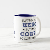 Coder Hero Spaß Novelty Zweifarbige Tasse (VorderseiteRechts)