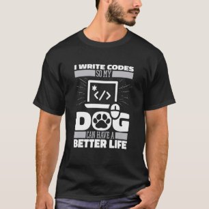 Coder Hund Codierer Entwickler Software-Ingenieur T-Shirt