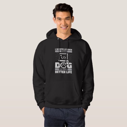 Coder Hund Coding Entwickler Softwareingenieur Pro Hoodie (Vorne ganz)