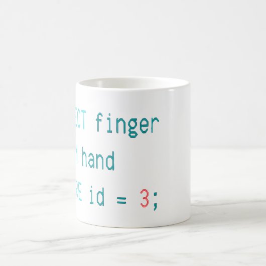 CODER MIDDLE FINGER - WÄHLEN SIE FINGER VON HAND A KAFFEETASSE (Mittel)