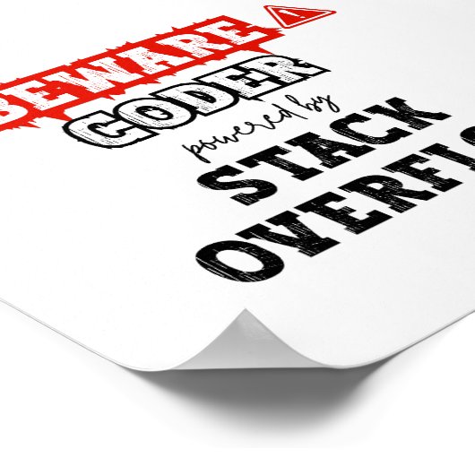 Coder mit Stack-Überlauf | Programmierung Poster (Ecke)