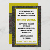 Coder Party Bar Mitzvah Einladung (Vorne/Hinten)