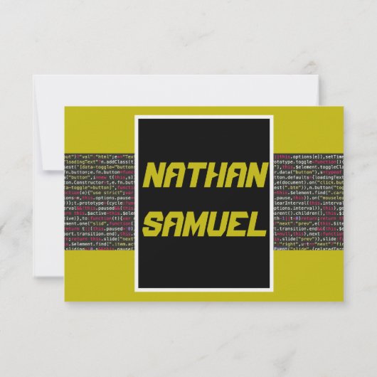 Coder-Party-RSVP-Karte Einladung (Rückseite)