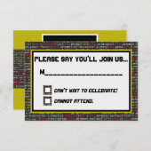 Coder-Party-RSVP-Karte Einladung (Vorne/Hinten)