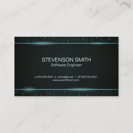 Coder | Programmierer | Visitenkarte für den Schal (Rückseite)