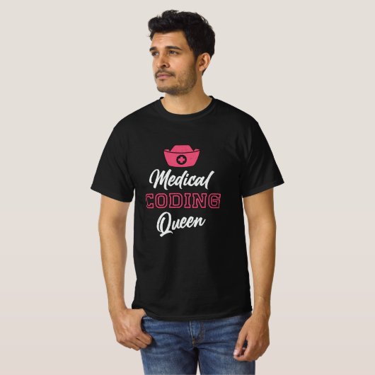 Coder Queen Coding ICD Programmer Coder T-Shirt (Vorne ganz)