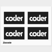 Coder Rechteckaufkleber Rechteckiger Aufkleber (Blatt)