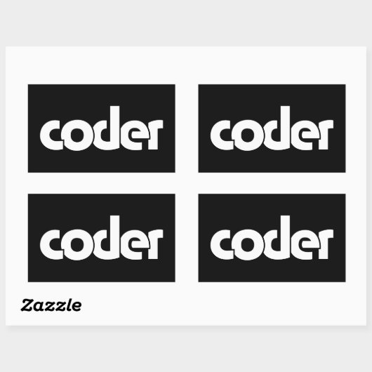 Coder Rechteckaufkleber Rechteckiger Aufkleber (Blatt)