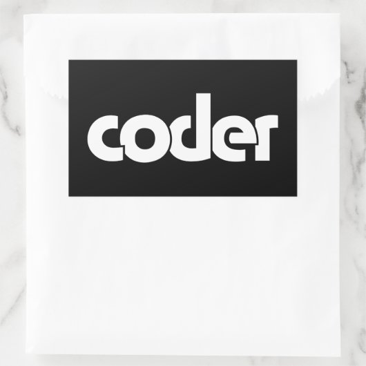 Coder Rechteckaufkleber Rechteckiger Aufkleber (Tasche)