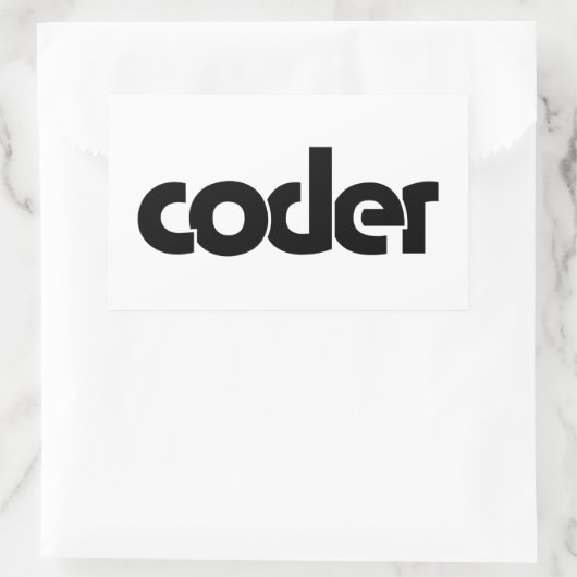 Coder Rechteckiger Aufkleber (Tasche)