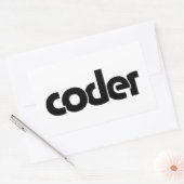 Coder Rechteckiger Aufkleber (Umschlag)