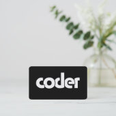 Coder Visitenkarte (Stehend Vorderseite)